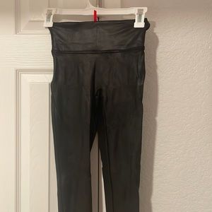 Spanx pleather leggings